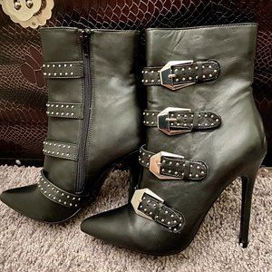 STEVE MADDEN Daryl Studded Stiletto Booties Sz. 7
